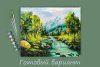 Набор для раскрашивания по номерам (холст на подрамнике) ФРЕЯ 50 х 40 см "Горная речка" PNB/PL-078