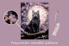 Набор для раскрашивания по номерам (холст на подрамнике) ФРЕЯ 40 х 30 см "Черный кот в лунной ночи" PNB/PM-323