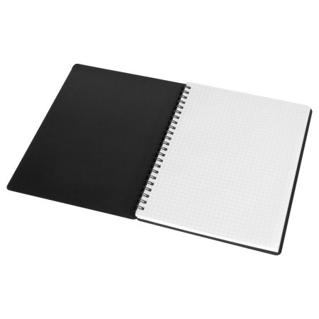Тетрадь 48л. A5 клетка на гребне BG "Base" пластиковая обложка, черная RE-Т5гр48_пл_59680