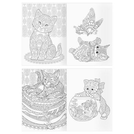 Раскраска А4 ТРИ СОВЫ "Антистресс. Мир кошек" 16 стр. RE-PА4_58088