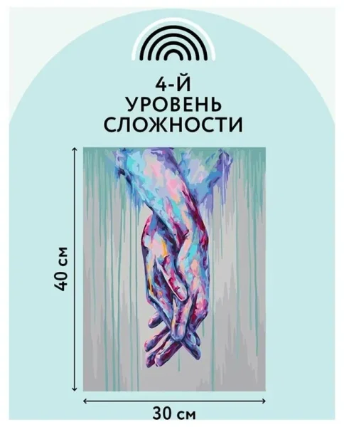 Картина по номерам на холсте ТРИ СОВЫ "Единение" 30 x 40 см с акриловыми красками и кистями RE-КХ_44113