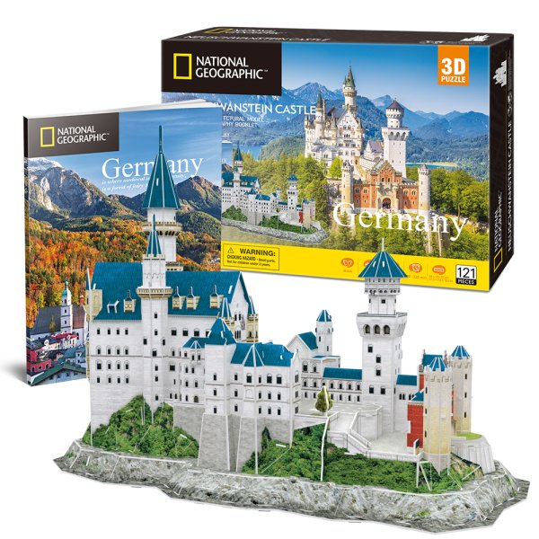 3D пазл CubicFun National Geographic Нойшванштайн, 121 деталей UT-DS0990h