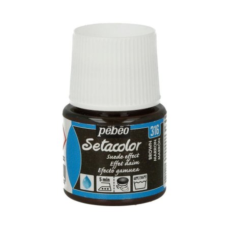 Краска для светлых и темных тканей с эффектом замши PEBEO Setacolor 45 мл 295316 коричневый