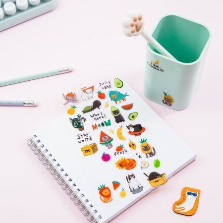 Наклейки гелевые MESHU "Jucy cats" 10 x 22 см, 36 накл, инд. уп., европодвес RE-MS_42768