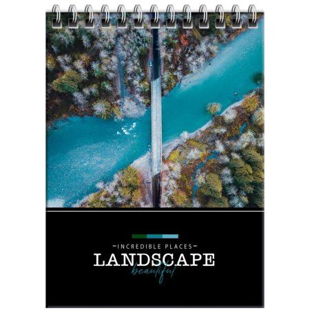 Блокнот А6 80л. ArtSpace "Путешествия. Incredible places" на гребне, глянц. ламинация, твердая обложка RE-Бт6к80гр_27949