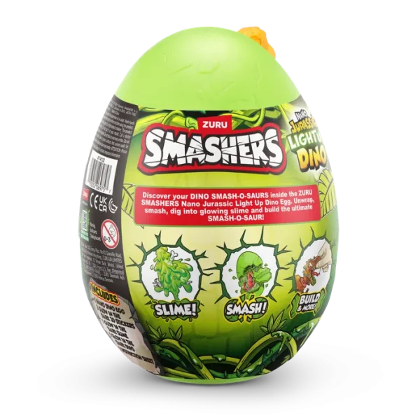 Игрушка ZURU Smashers "Jurassic Light up Dino" Nano Egg, в ассортименте IT-74132