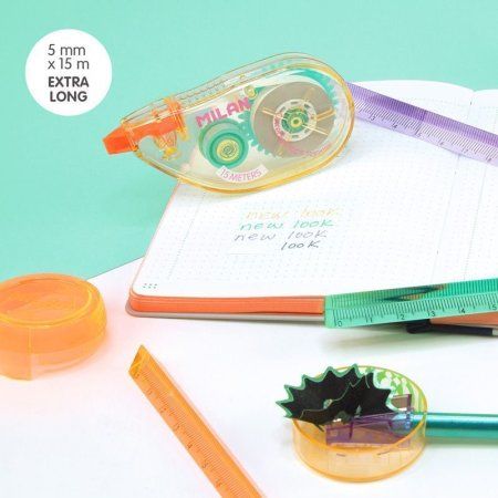 Корректирующая лента MILAN New Look 5 мм x 15 м, ассорти, блистер ML-1315912LK2 Корректирующая лента MILAN New Look 5 мм x 15 м, ассорти, блистер ML-1315912LK2