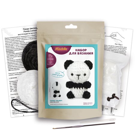 Набор для вязания "Miadolla" Панда (велюр) AMG-MN-0137