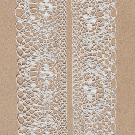 Кружево капроновое лента 35 мм х 10 м белый SIM-2795927