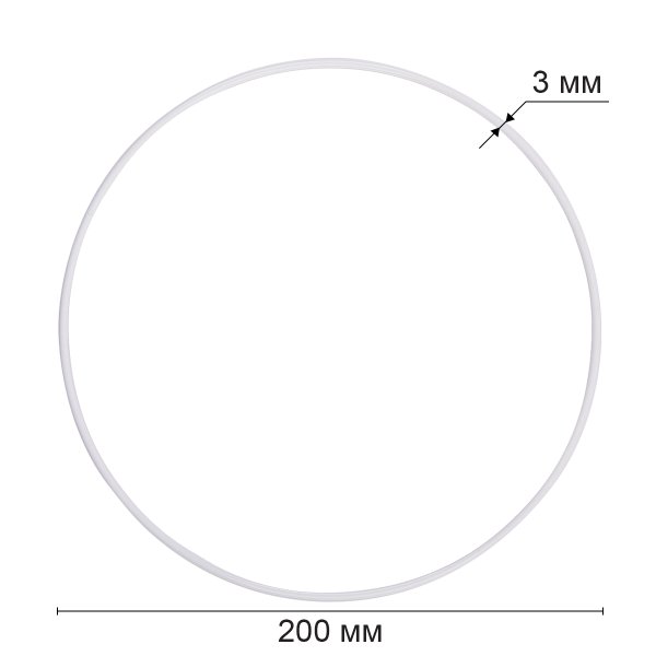 Кольцо для макраме GAMMA сталь металл d 200 мм белое RKS-020
