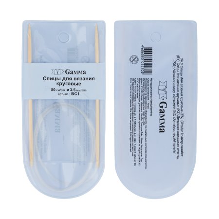 Спицы круговые GAMMA бамбук d 3.5 мм 80 см BC1-35