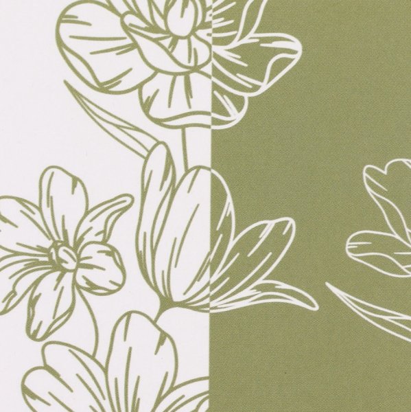 Бумага упаковочная глянцевая 50 х 70 см "Контурные цветы" SIM-10935911