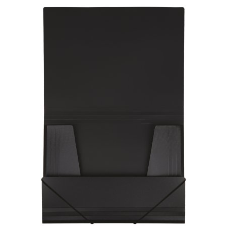 Папка на резинке A4 СТАММ 500 мкм, пластик, черная RE-ММ-32188