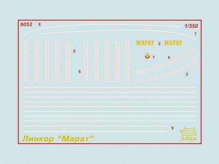 Сборная модель: Советский линкор Марат, З-9052