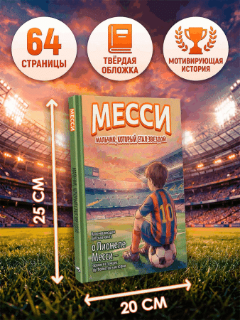 Книга: Месси: мальчик, который стал звездой. Вдохновляющая детская книга о Лионеле Месси — одном из лучших футболистов в истории. АСТ EKS-827076