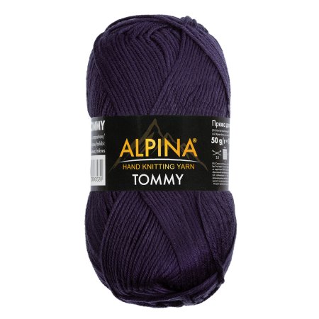 Пряжа ALPINA Tommy 100% микнес 1 х 50 г 130 ± 10 м №024 т.синий ALP-TOM-024