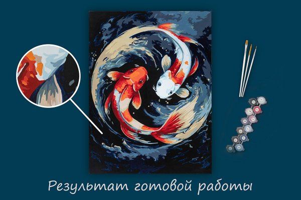 Набор для раскрашивания по номерам (холст на подрамнике) ФРЕЯ 40 х 30 см "Японские карпы" PNB/PM-293