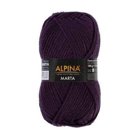 Пряжа ALPINA Marta 100% тактифил 1 х 100 г 120 ± 6 м №016 фиолетовый ALP-MAR-016