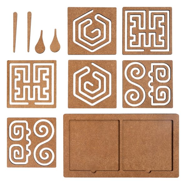 Нейропсихологический тренажер "Межполушарные доски", со съёмными трафаретами KOR-05893