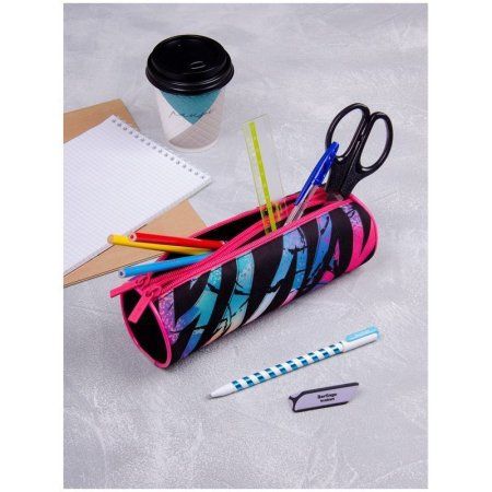 Пенал-тубус 2 отделения Berlingo "Zig zag" 210 x 70 мм, полиэстер RE-PM09032