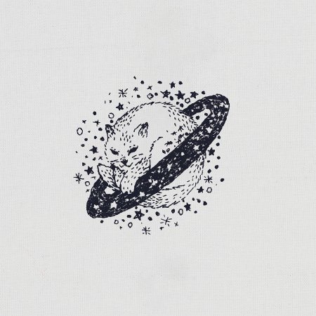 Набор для вышивания PANNA Живая картина. Котик на Сатурне 7 х 7 см JK-2324