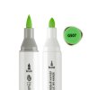 Маркер акриловый двусторонний СОНЕТ перо кисть/пуля 1 шт G507 зелёный травяной NP-273-G507