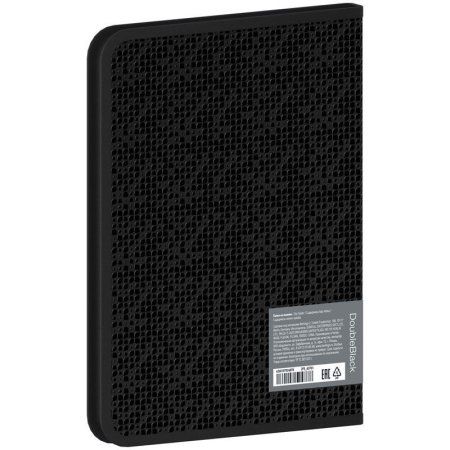 Папка на молнии А5+ Berlingo "DoubleBlack" 600 мкм, черная, с рисунком RE-ZF5_A5701