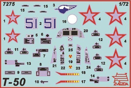 Сборная модель: Опытный образец самолета Су-57, подарочный набор, З-7275ПН