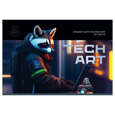 Альбом для рисования 24л. A4 BG "TechArt" на скрепке RE-АР4ск24_12845 Альбом для рисования 24л. A4 BG "TechArt" на скрепке RE-АР4ск24_12845