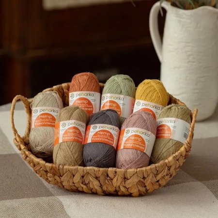 Пряжа Пехорская ПТ "Конопляная" 70% хлопок, 30% конопля 50 г 280 м ± 14 м