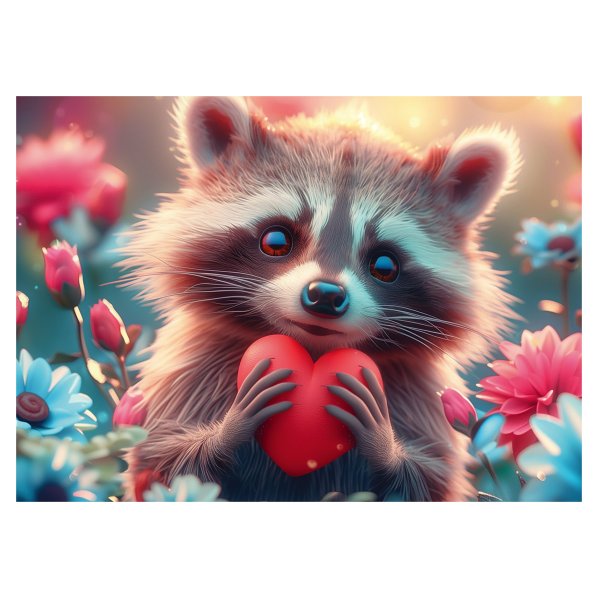 Пазл 120 элементов ФРЕЯ "Енотик с любовью" PZL-120/09