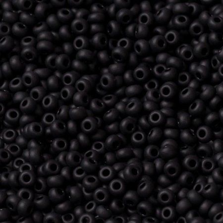 Бисер Чехия круглый 2 08/0 2.9 мм 1 г 23980 mat (Ф660) черный/матовый 331-19001-08-23980