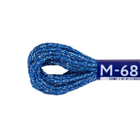 Нитки для вышивания GAMMA мулине NM металлик 6 м синий/серебристый MG-NM-68