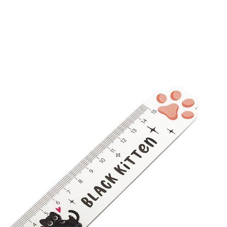 Линейка 15 см MESHU "Paw" деревянная, ассорти, европодвес RE-MS_59669