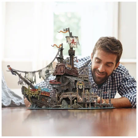 3D пазл CubicFun Серия "Корабли" Пиратский корабль Тортуга, 218 деталей UT-T4039h