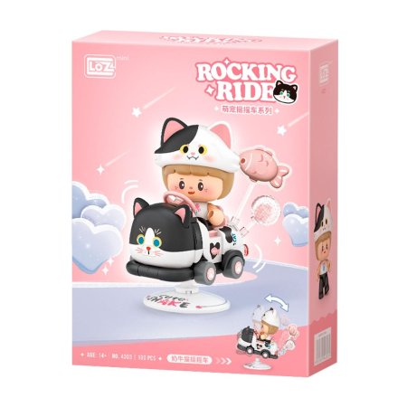 Конструктор LOZ "Аттракцион Черно-белый кот" IT-4303_MK