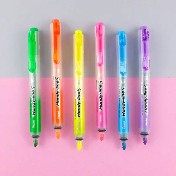 Маркер-выделитель текста автоматический PENTEL Handy-Lines 1.0-4.5 мм пулевидный