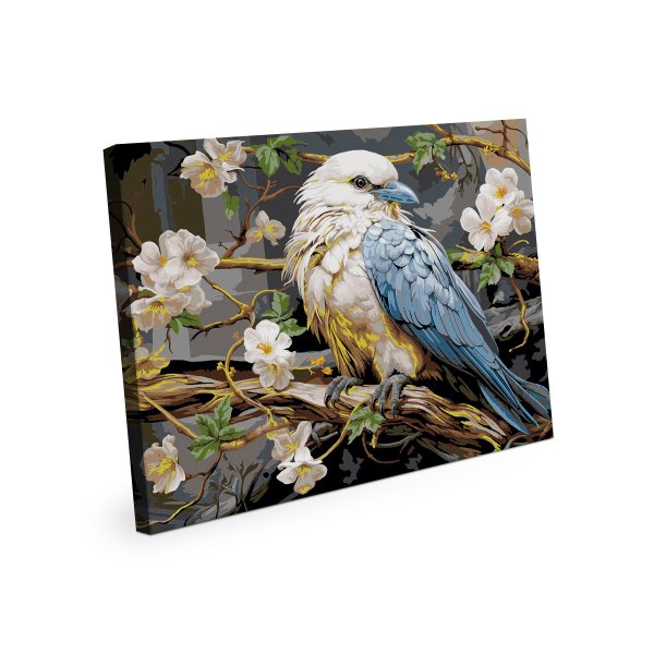 Набор для раскрашивания по номерам (с краской-металлик) ФРЕЯ 50 х 40 см "Птица в цветах" PNB/PLZ-379