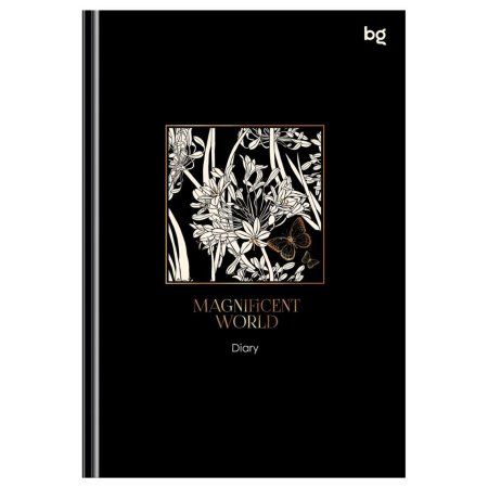 Ежедневник недатированный А5 136л. BG "Magnificent world. Dark" 7БЦ, глянцевая ламинация, тиснение фольгой RE-ЕН5т136_59368