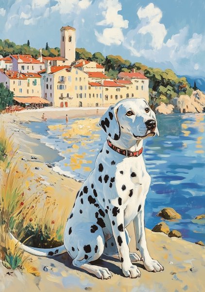 Пазл 1000 элементов ФРЕЯ "Далматинец на море" PZL-1000/84