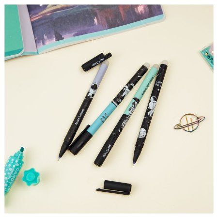 Ручка гелевая стираемая MESHU "Space Traveler" синяя, 0.5 мм, корпус ассорти, софт-тач RE-MS_54124