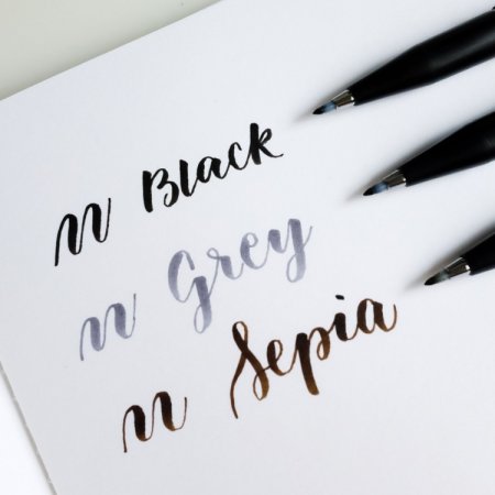 Фломастер-кисть PENTEL Brush Sign Pen Pigment 1 шт пулевидный черный SESP15-A