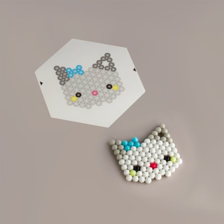 Аквамозаика ТРИ СОВЫ "Котенок" 12 x 12 см набор инструментов, трафареты, картонная коробка RE-AQB_54283