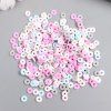 Бусины для творчества PVC "Колечки розово-голубые" набор ≈ 330 шт 0.1 х 0.6 х 0.6 см SIM-9127281