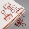 Зажимы для бумаг 32 мм MESHU "Rose Gold" 4 шт, пакет с европодвесом RE-MS_41597