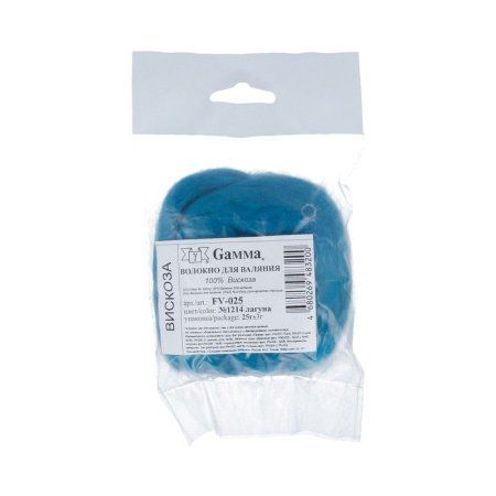 Волокно для валяния GAMMA 100% вискоза 25 г лагуна FV-025-1214