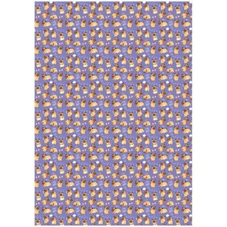 Упаковочная бумага глянцевая MESHU "Pugs" 1л. 70 x 100 см 90г/м2 RE-MS_46388