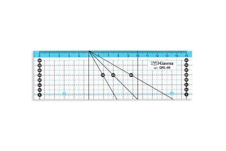 Линейка для пэчворка GAMMA пластик 15 x 5 см в пакете QRL-06