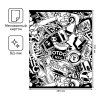 Тетрадь 48л. A5 клетка BG "Раскрась сам. Art black" RE-Т5ск48_11857
