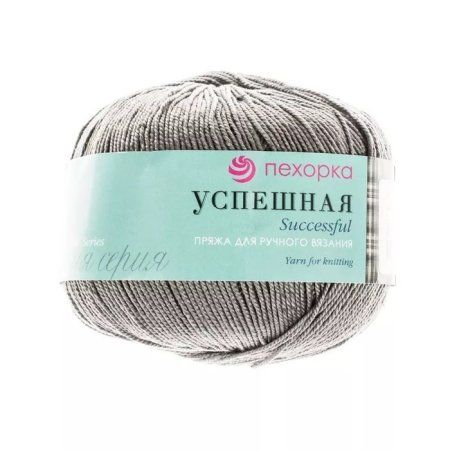 Пряжа Пехорская ПТ "Успешная" 100% мерсеризованный хлопок 1 х 50 г 220 м №393 св.моренго PEH-USP-393